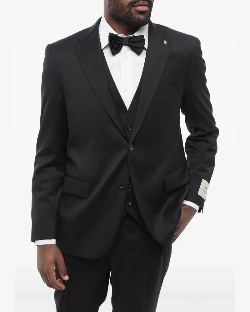 Corneliani three-piece wool suit - Schwarz Schwarz