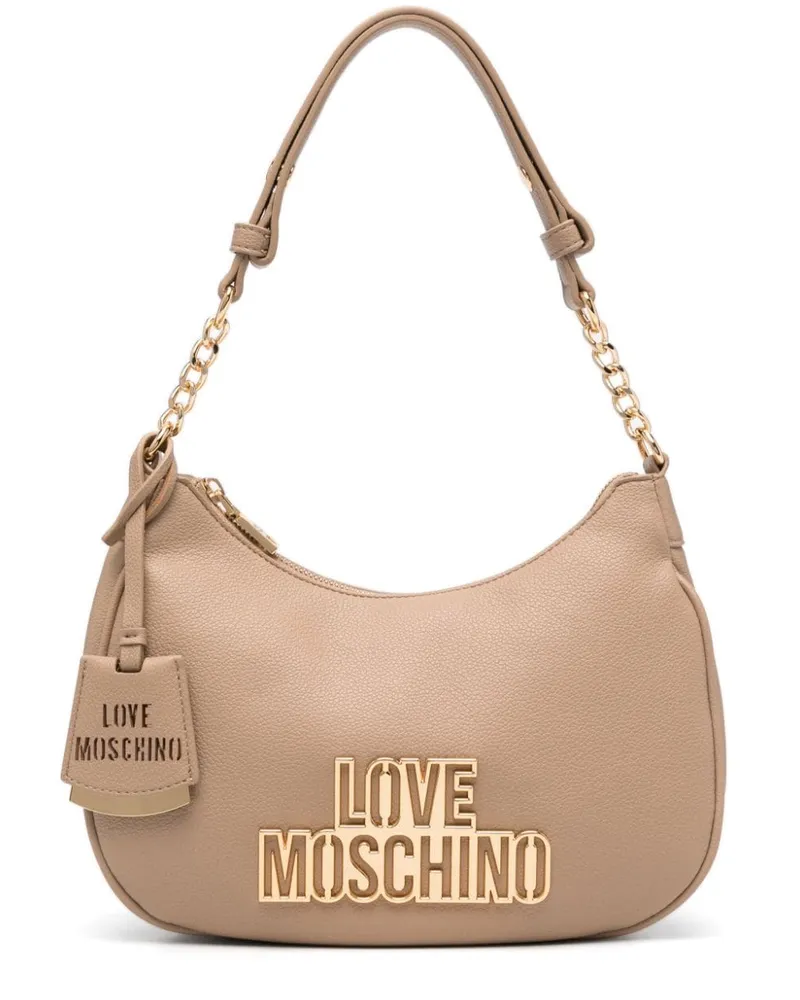 Moschino Schultertasche mit Logo - Braun Braun