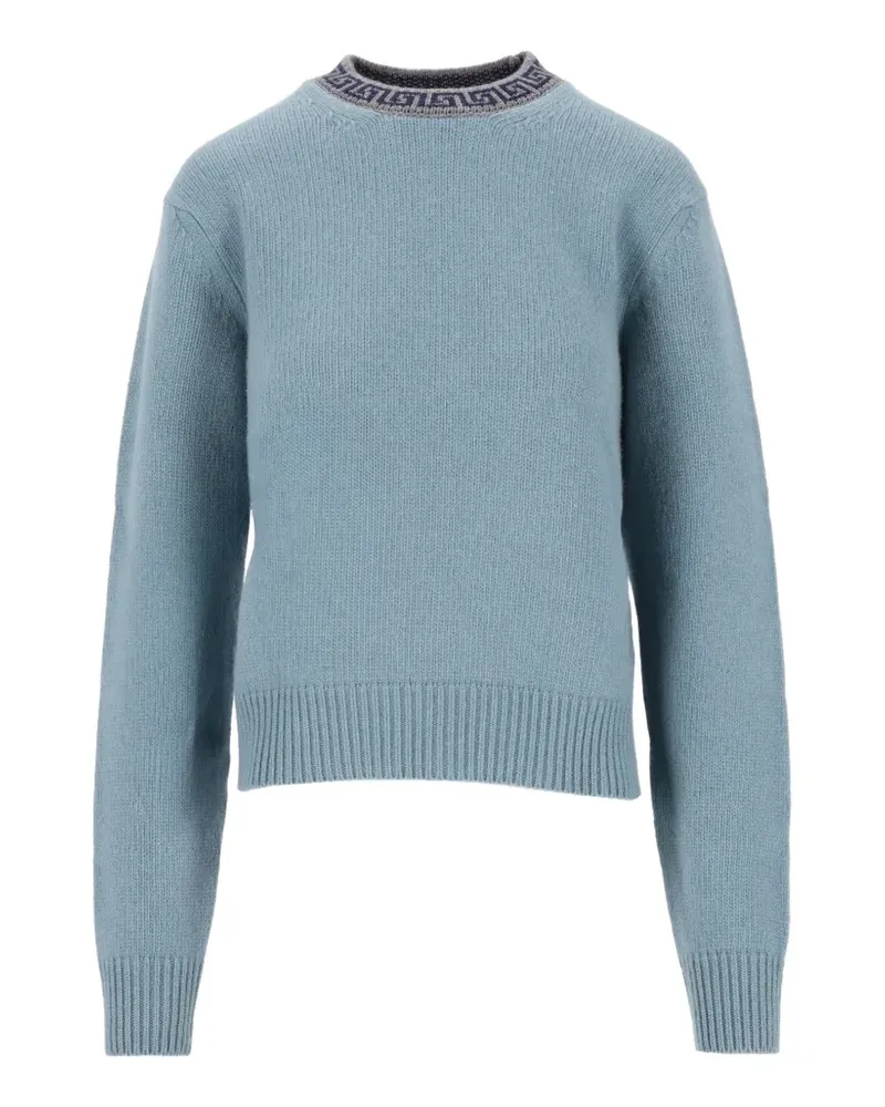 Versace Kaschmirpullover mit Rundhalsausschnitt - Blau Blau