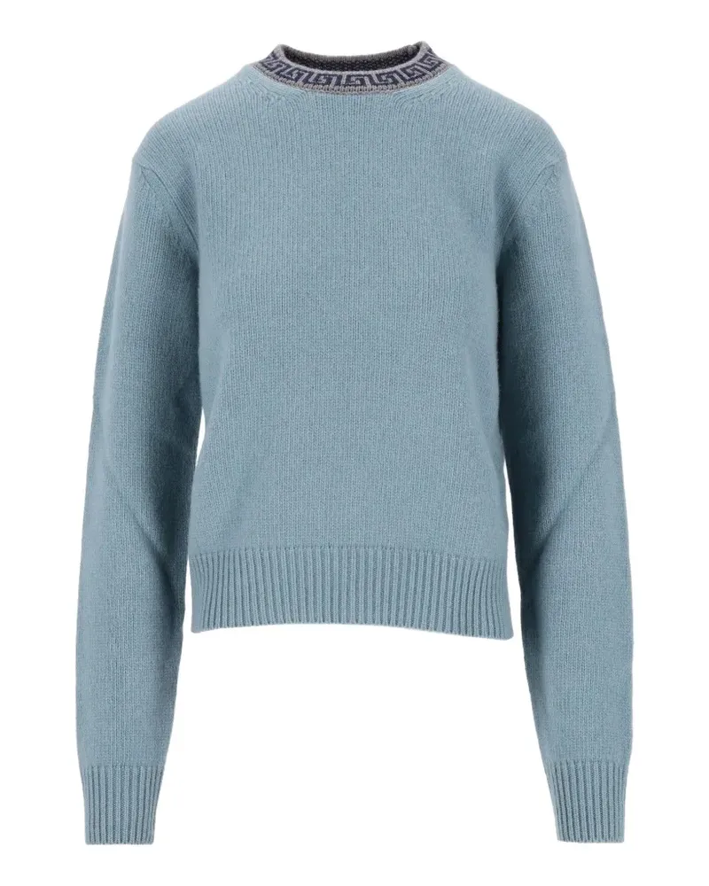 Versace Kaschmirpullover mit Rundhalsausschnitt - Blau Blau