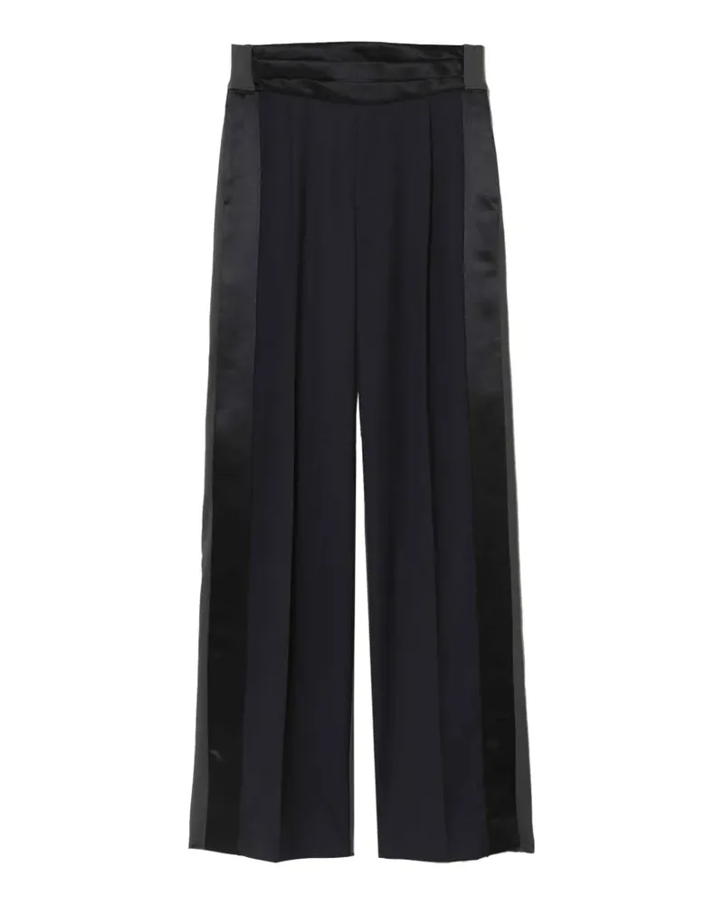 Undercover satin-trim pleated trousers - Grau Grau