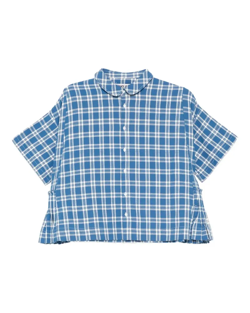 STORY mfg. Wren plaid shirt - Blau Blau