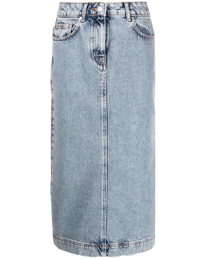 Moschino Ausgeblichener Jeansrock - Schwarz Schwarz