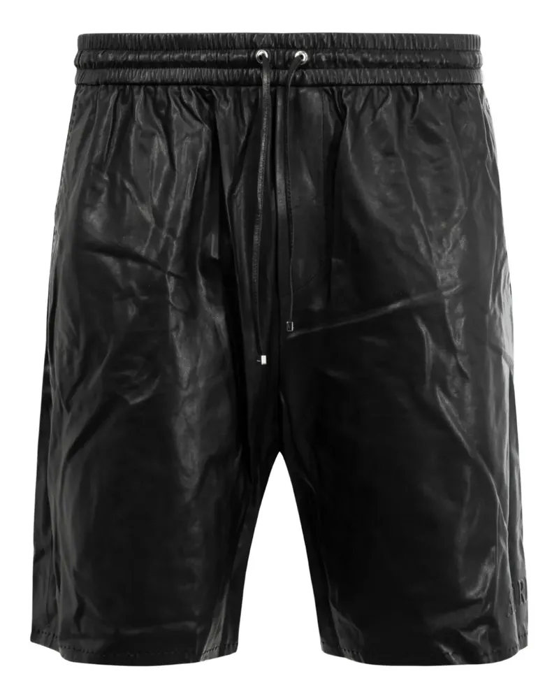 Amiri drawstring leather shorts - Schwarz Schwarz