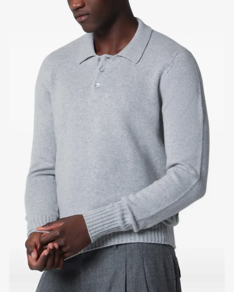 Drumohr  Langärmeliges Poloshirt - Grau Grau