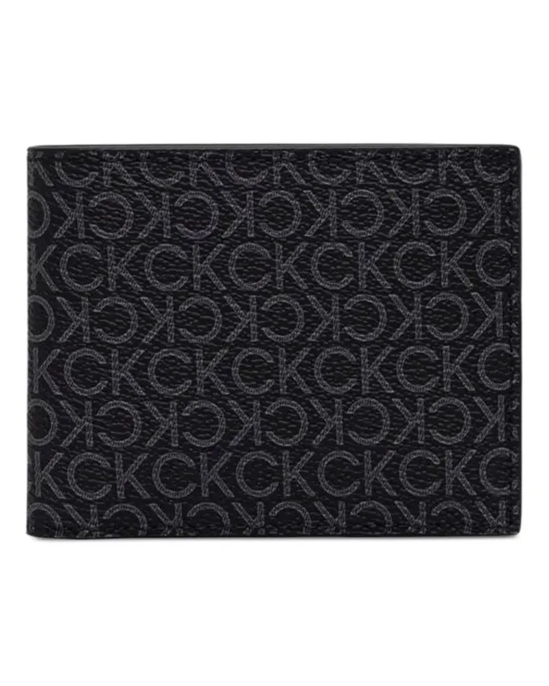 Calvin Klein monogram-print bifold wallet - Schwarz Schwarz