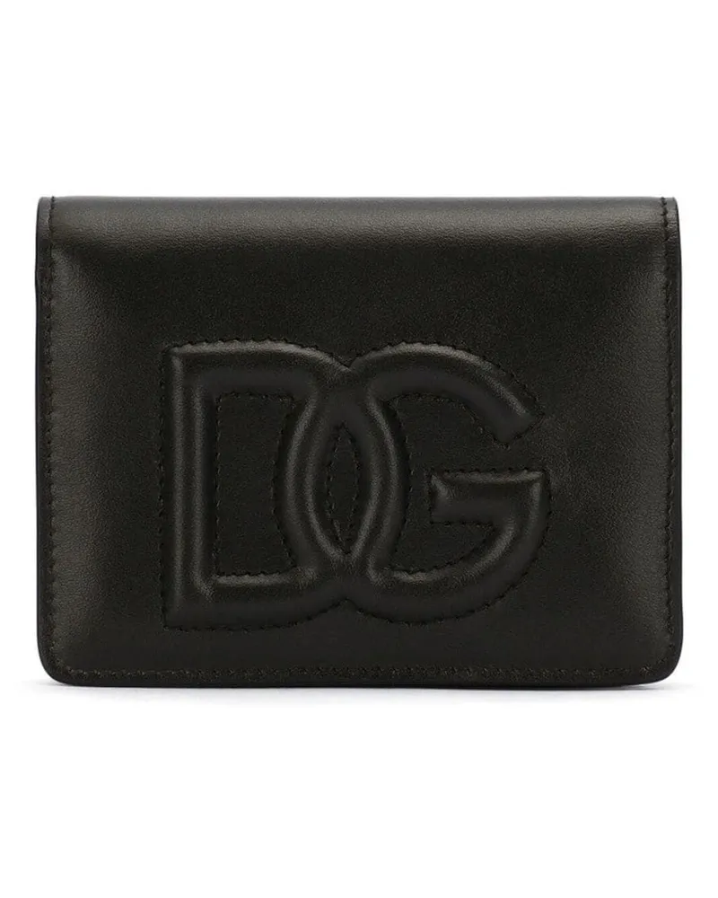 Dolce & Gabbana Portemonnaie mit DG-Prägung - Schwarz Schwarz