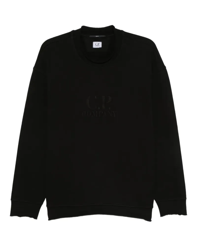 C.P. Company logo-embroidered cotton sweatshirt - Schwarz Schwarz