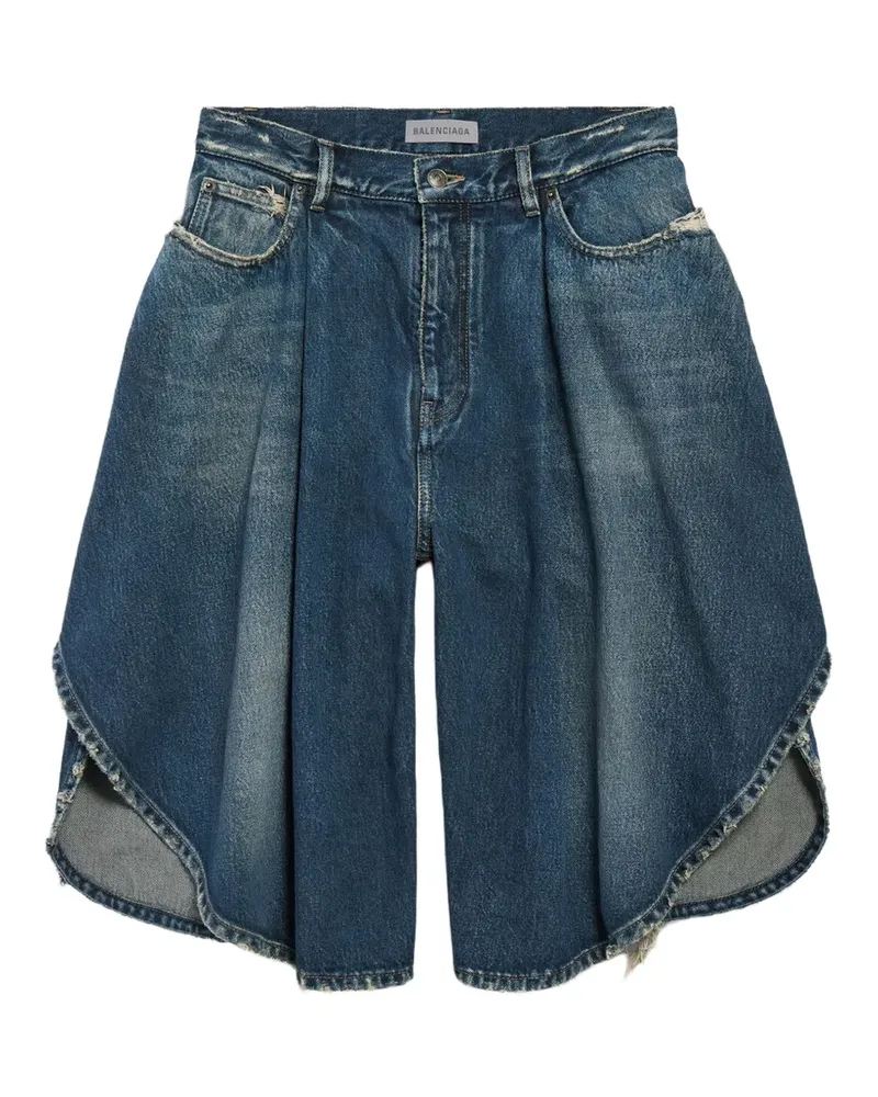 Balenciaga Tulip Jeans-Shorts - Blau Blau