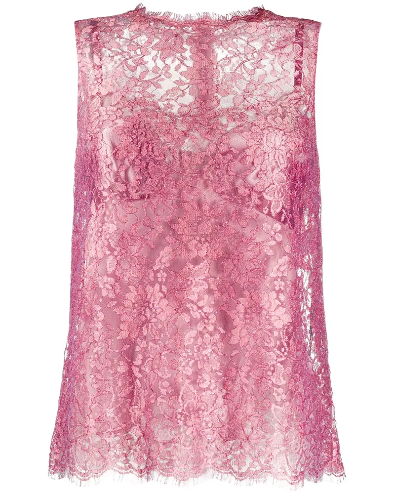 Dolce & Gabbana Top aus floraler Spitze - Rosa Rosa