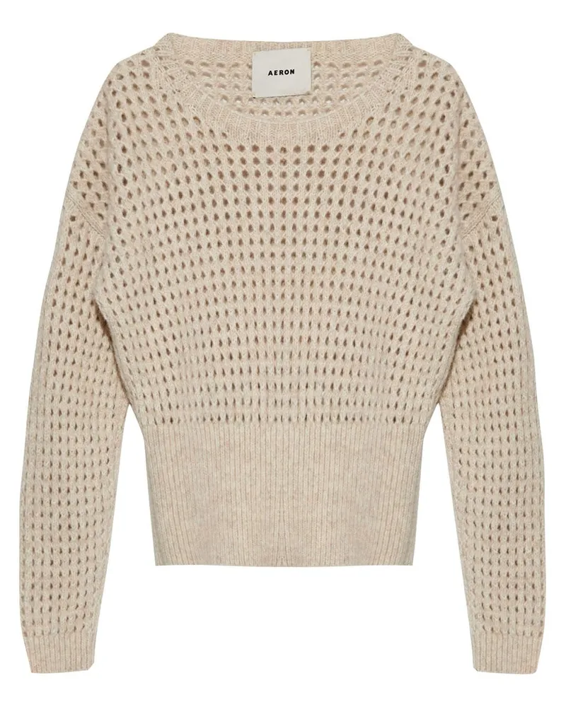 AERON Pontin open-knit Pullover Nude