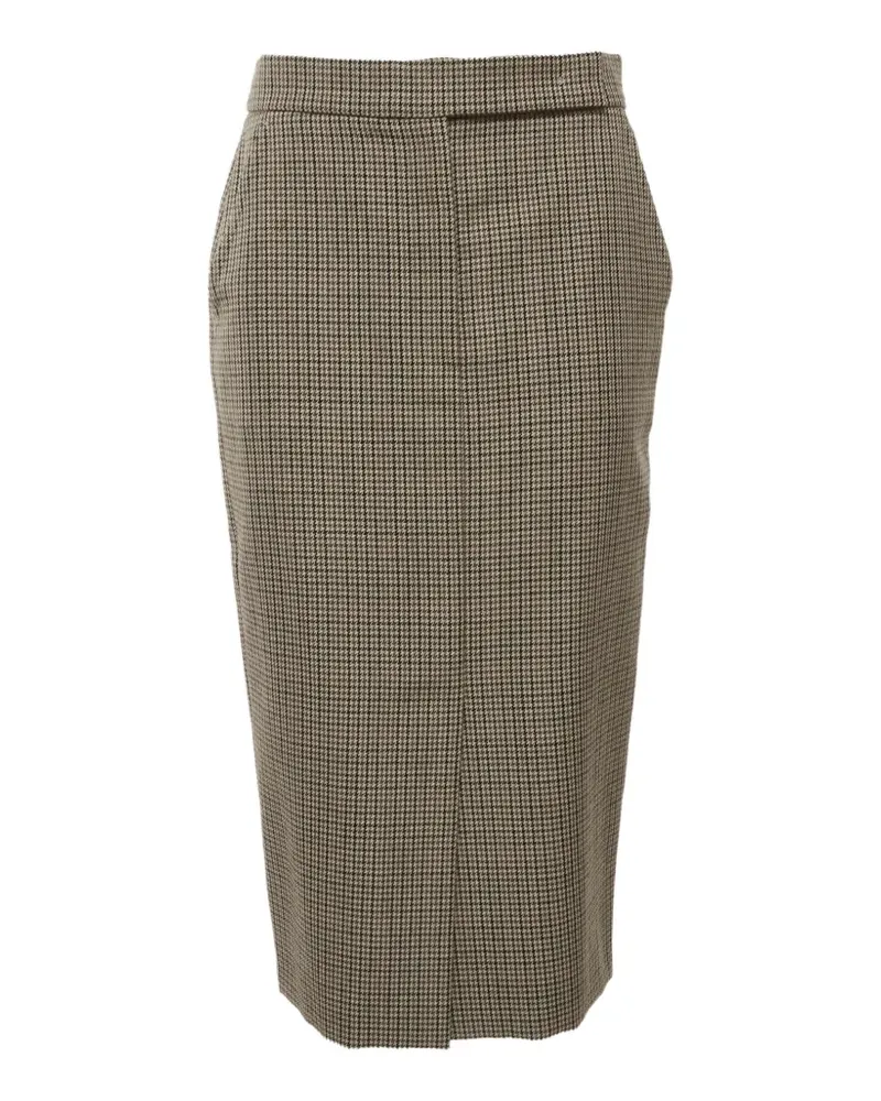 Max Mara Sfilata houndstooth midi skirt - Braun Braun