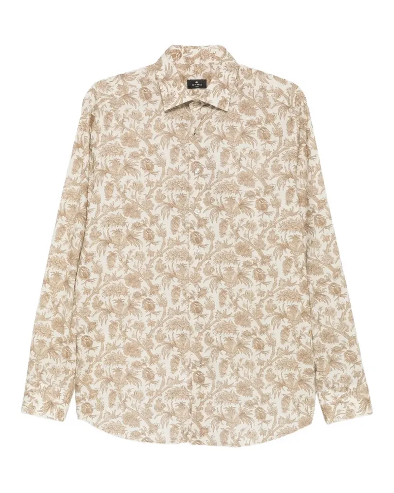 Etro floral-print cotton shirt - Nude Nude