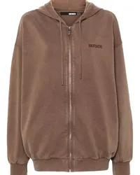 ROTATE Birger Christensen Kapuzenjacke mit Logo-Stickerei Braun