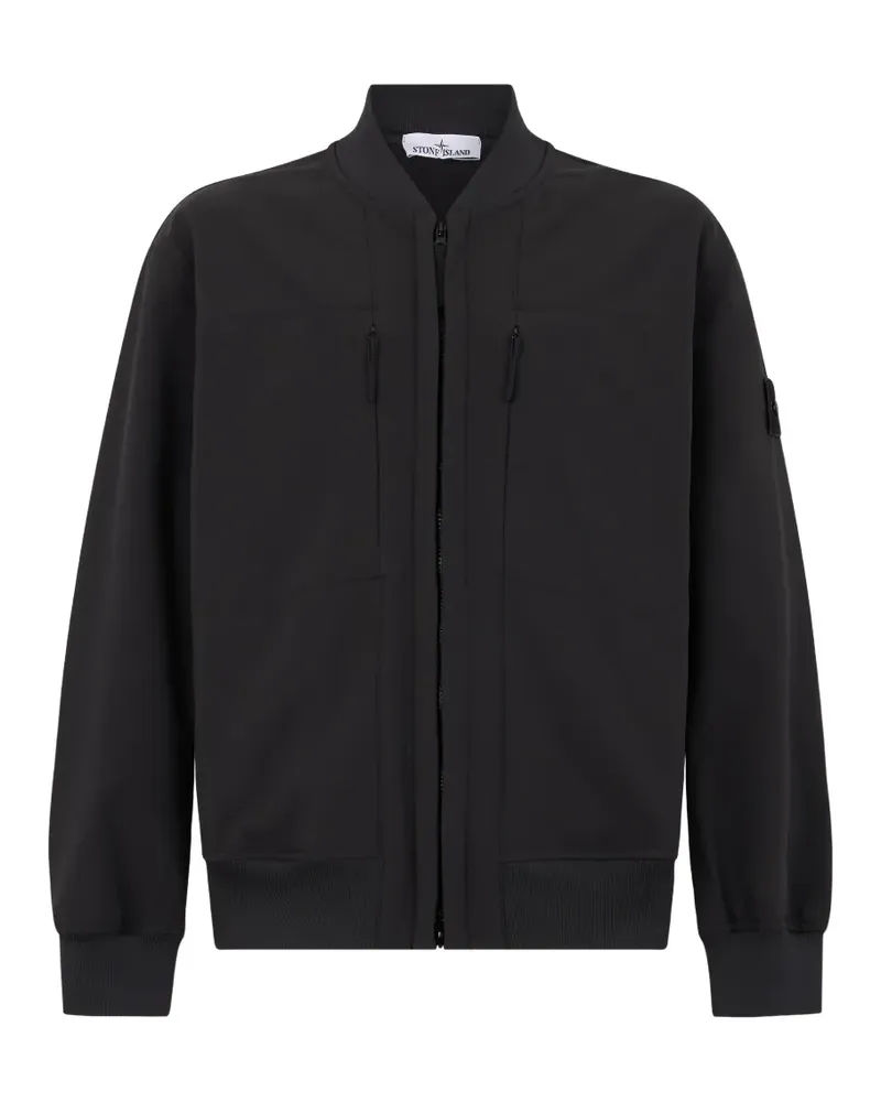 Stone Island Q100006 Soft Shell-R_E.DYE® technology bomber jacket - Schwarz Schwarz