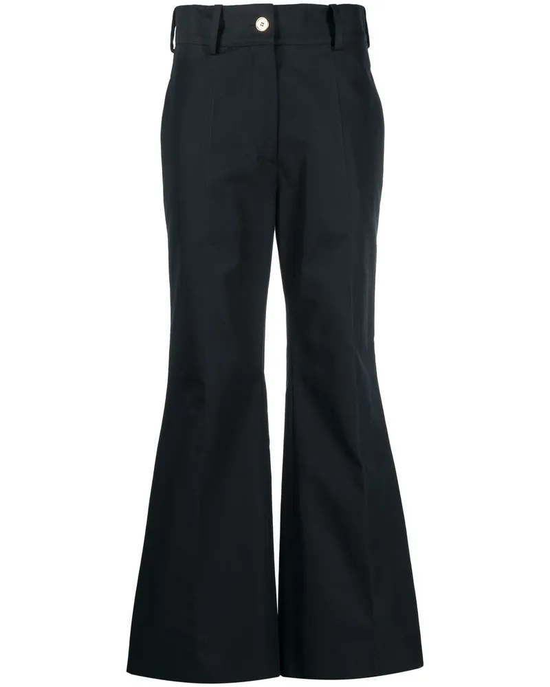 Patou Ausgestellte High-Waist-Hose - Blau Blau