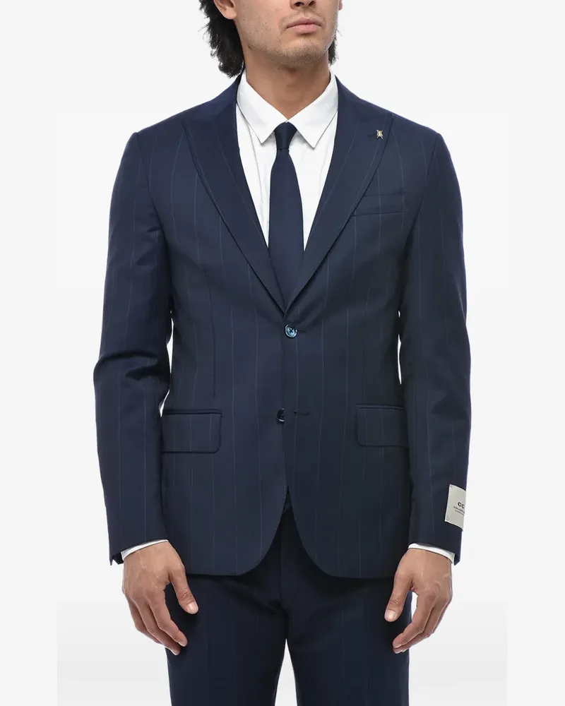 Corneliani pinstripe-pattern single-breasted suit - Blau Blau