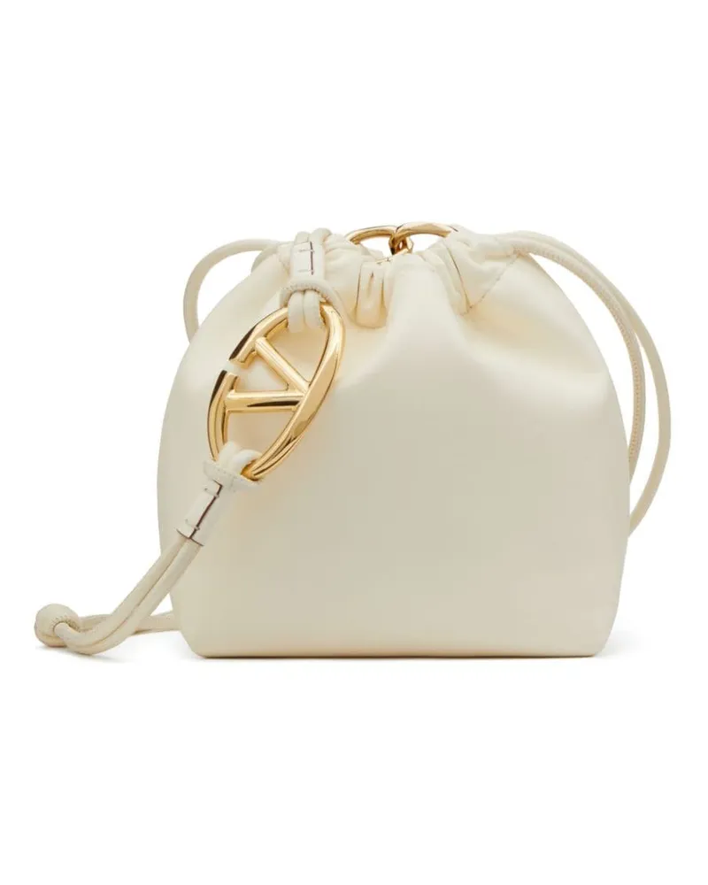 Valentino Garavani Mini Beuteltasche mit V-Logo - Weiß Weiß
