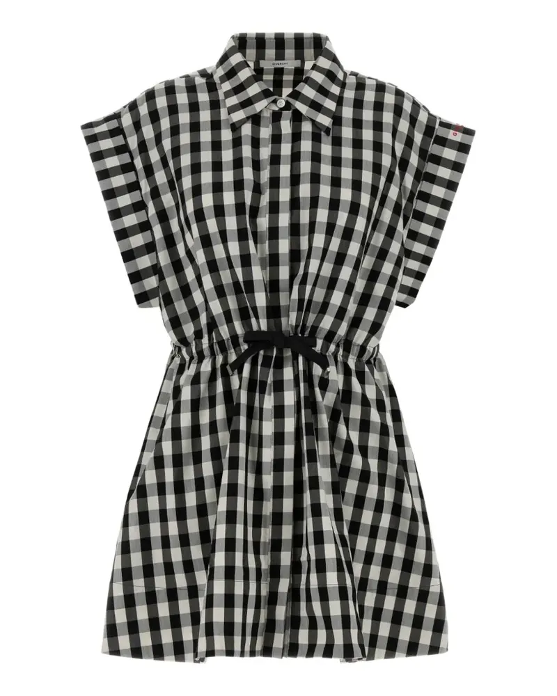 Givenchy gingham A-line mini shirt dress - Schwarz Schwarz