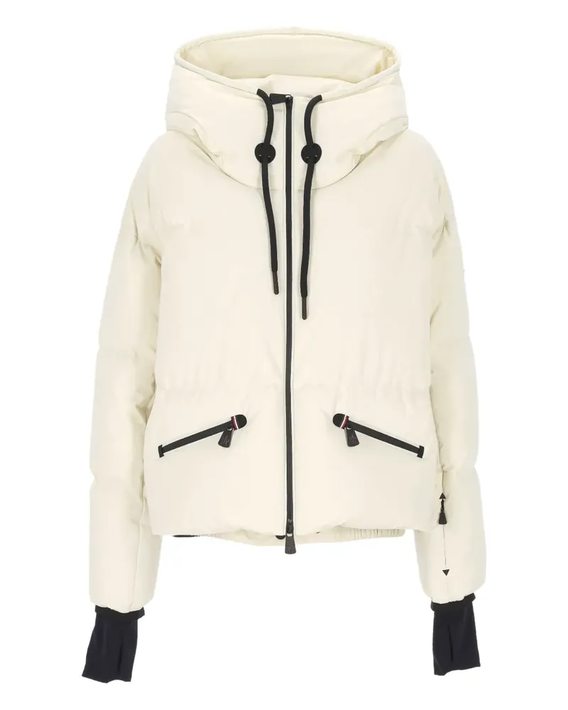 Moncler hooded zip-up jacket - Nude Nude