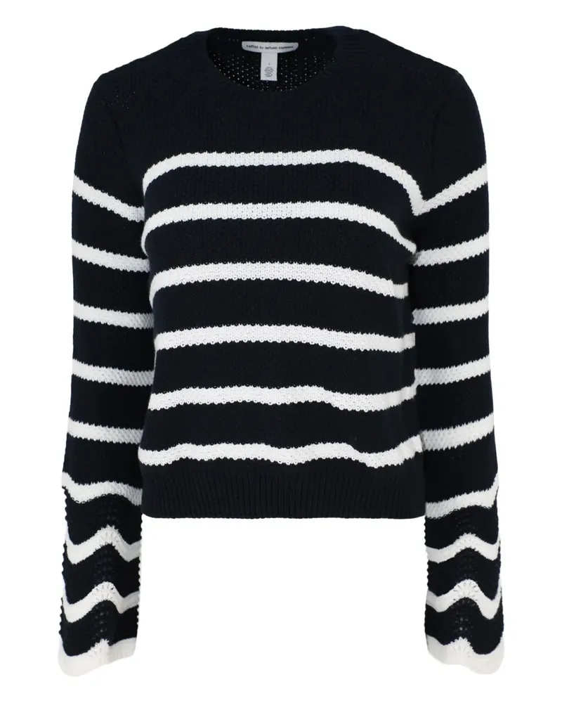 Autumn Cashmere Gestreifter Pullover - Blau Blau