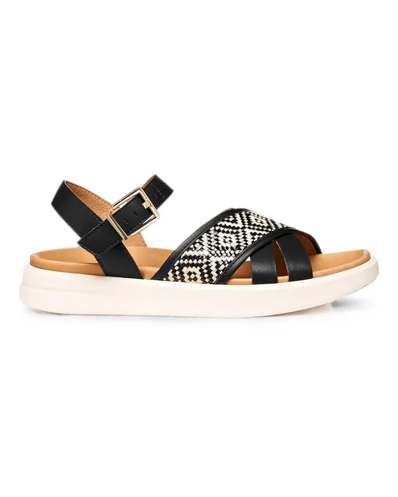 Geox Xand 2S woven-panel buckled sandals - Schwarz Schwarz