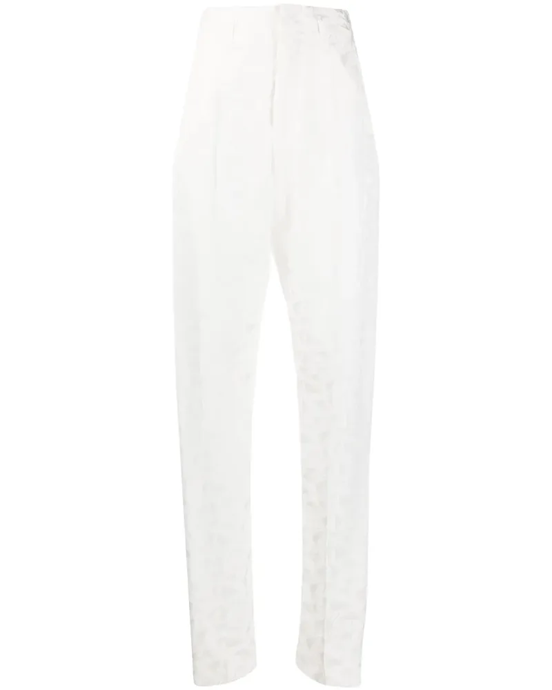 Isabel Marant Hose mit geometrischem Print - Weiß Weiß