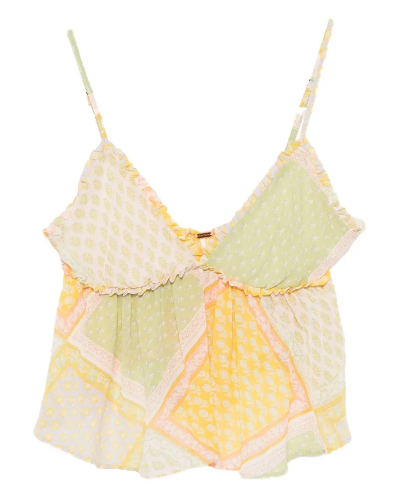 Free People Alix Tanktop mit Print - Grün Grün