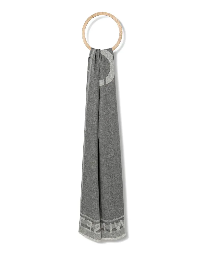 Twin-Set logo-jacquard scarf - Grau Grau