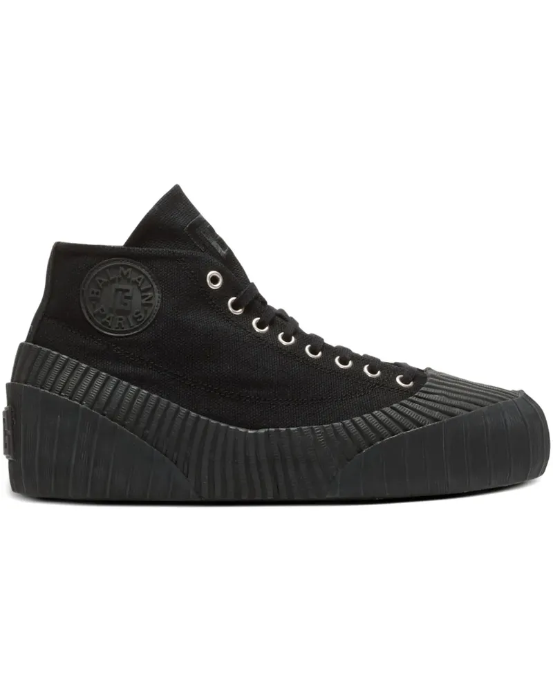 Balmain Riff Sneakers aus Canvas - Schwarz Schwarz