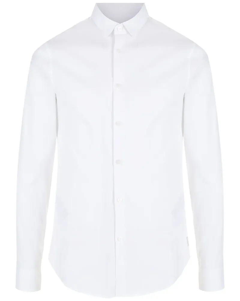 Armani Exchange Langärmeliges Hemd - Weiß Weiß