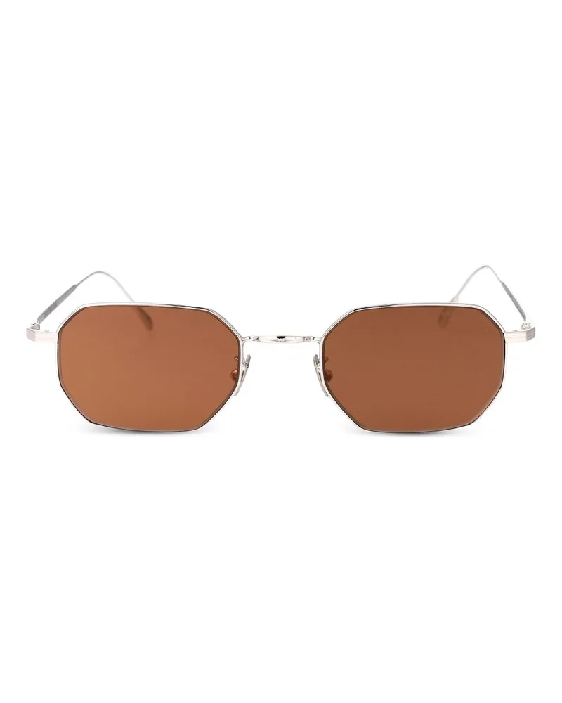 Cutler and Gross Ausn Sonnenbrille mit geometrischem Gestell - Silber Silber