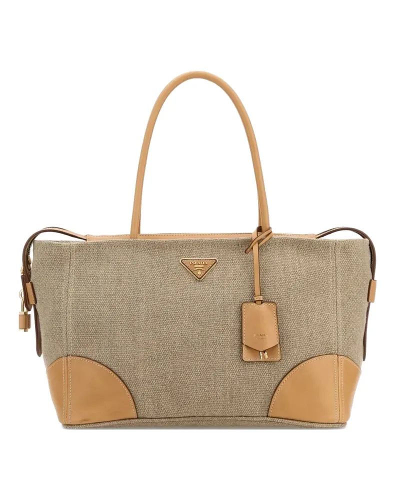 Prada Handtasche aus Canvas - Nude Nude