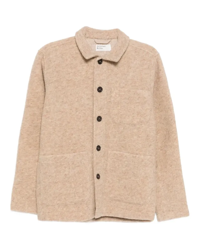 Universal Works Field Cardigan - Nude Nude