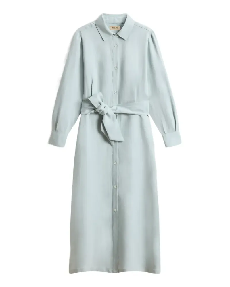 Woolrich shirt belt midi dress - Blau Blau