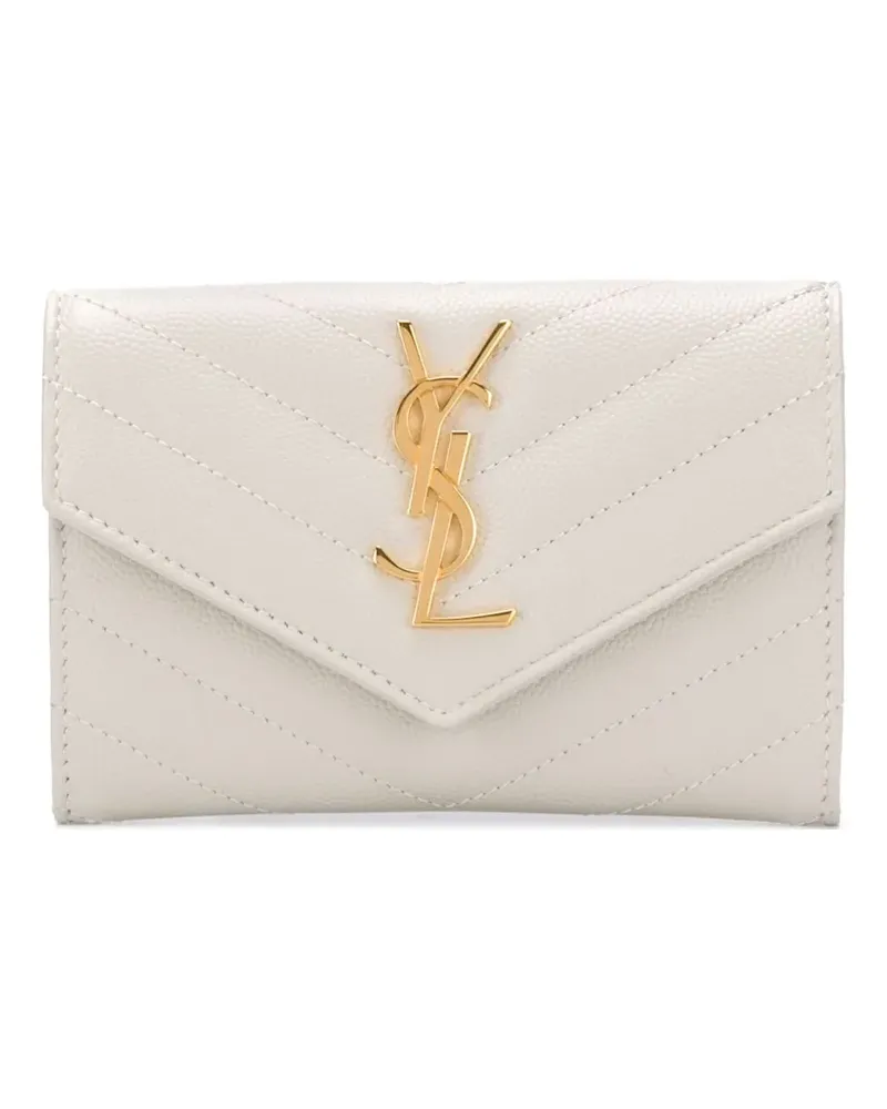 Saint Laurent Kleines Cassandre Portemonnaie - Weiß Weiß