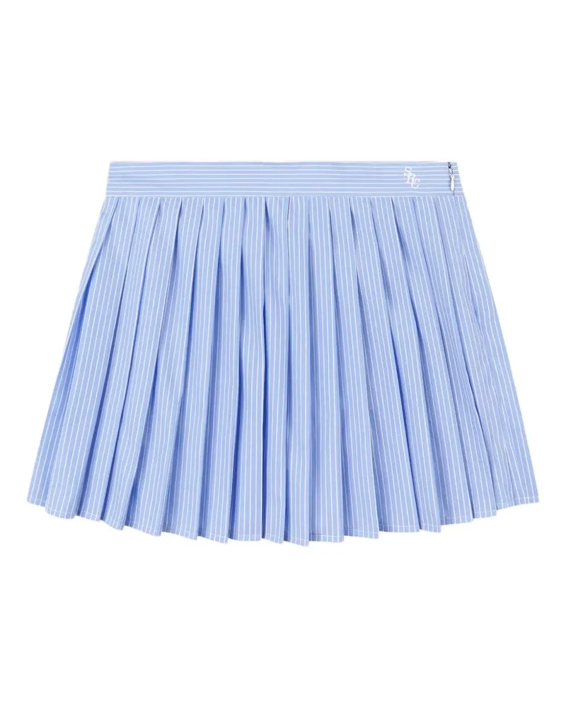 SPORTY & RICH Gestreifter Minirock - Blau Blau