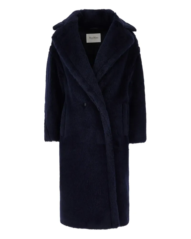 Max Mara oversized alpaca blend coat - Blau Blau