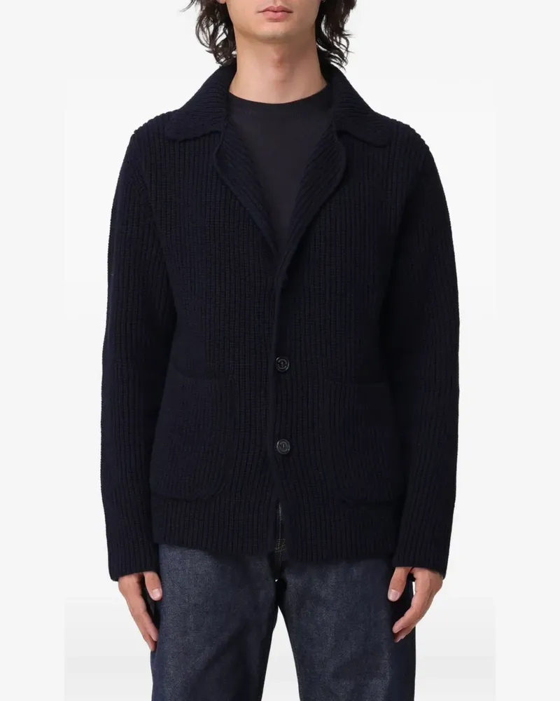 Brooksfield button-down wool cardigan - Blau Blau