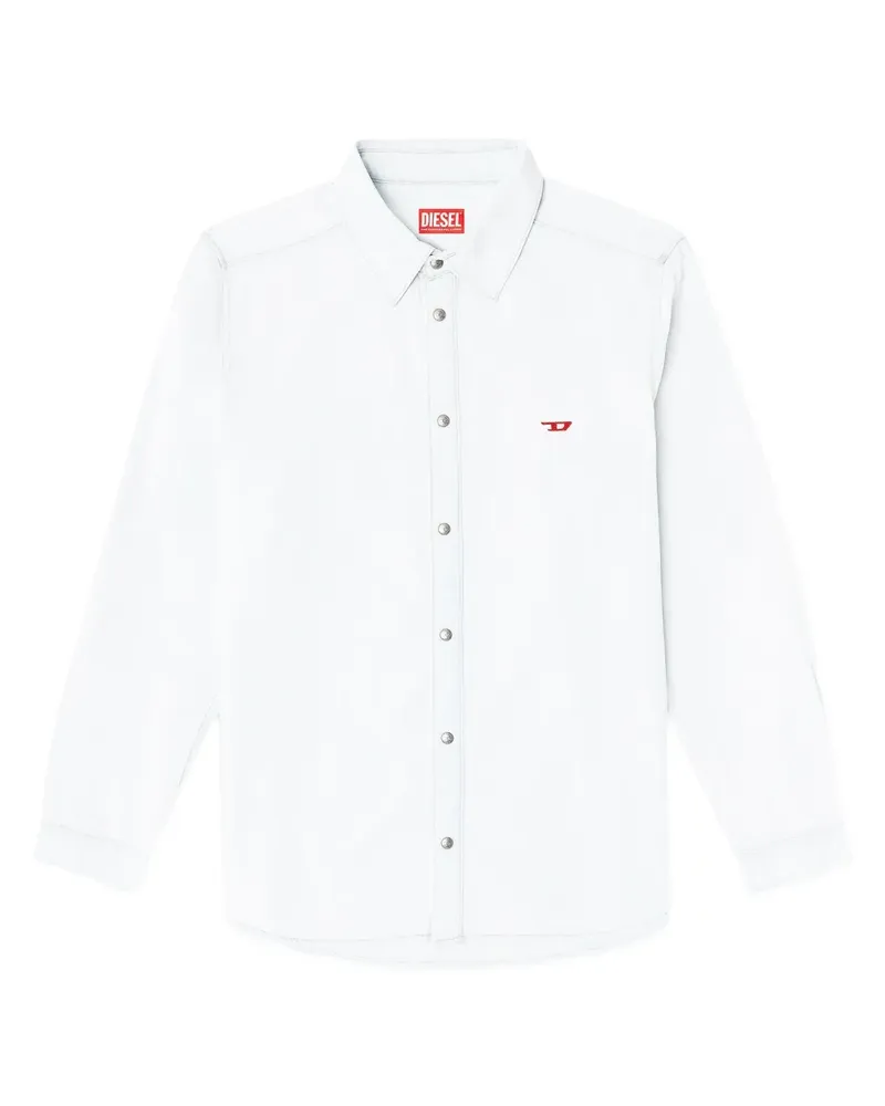 Diesel D-Simply Hemd mit Logo-Stickerei - Blau Blau