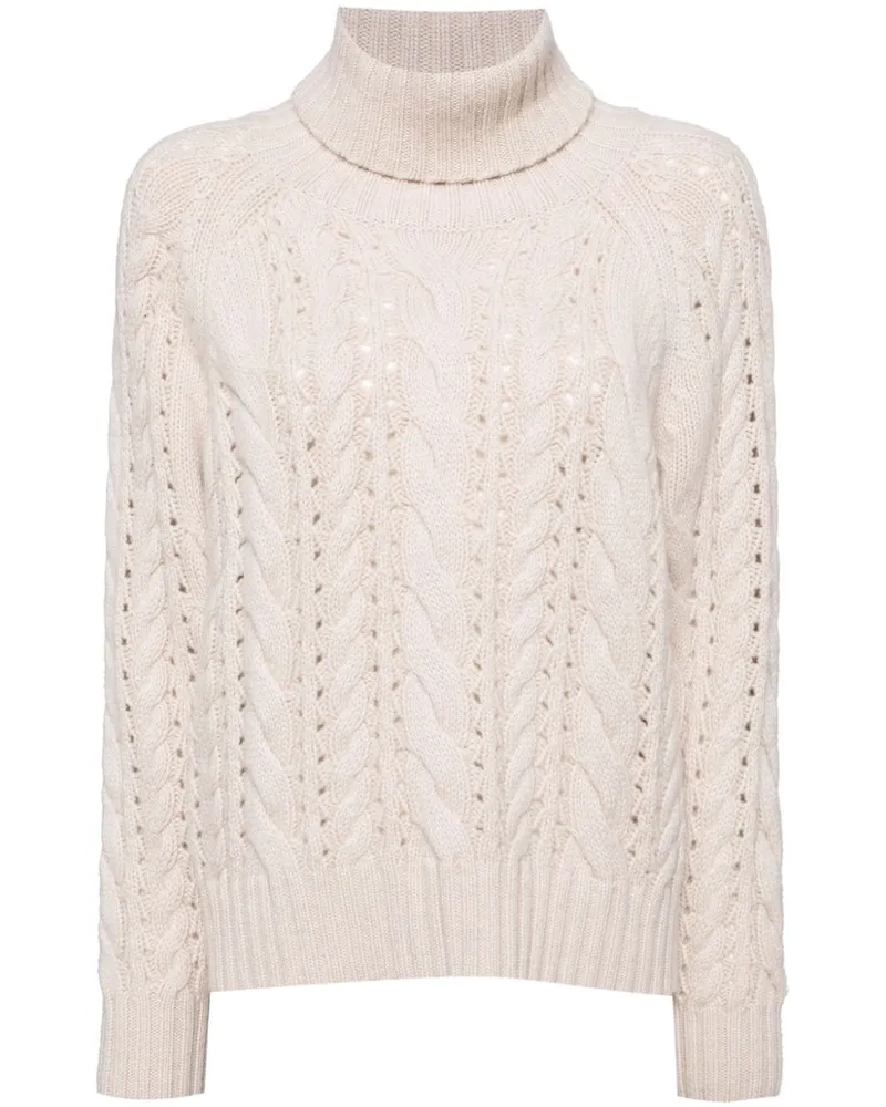 N.Peal Rollkragenpullover aus Kaschmir - Nude Nude