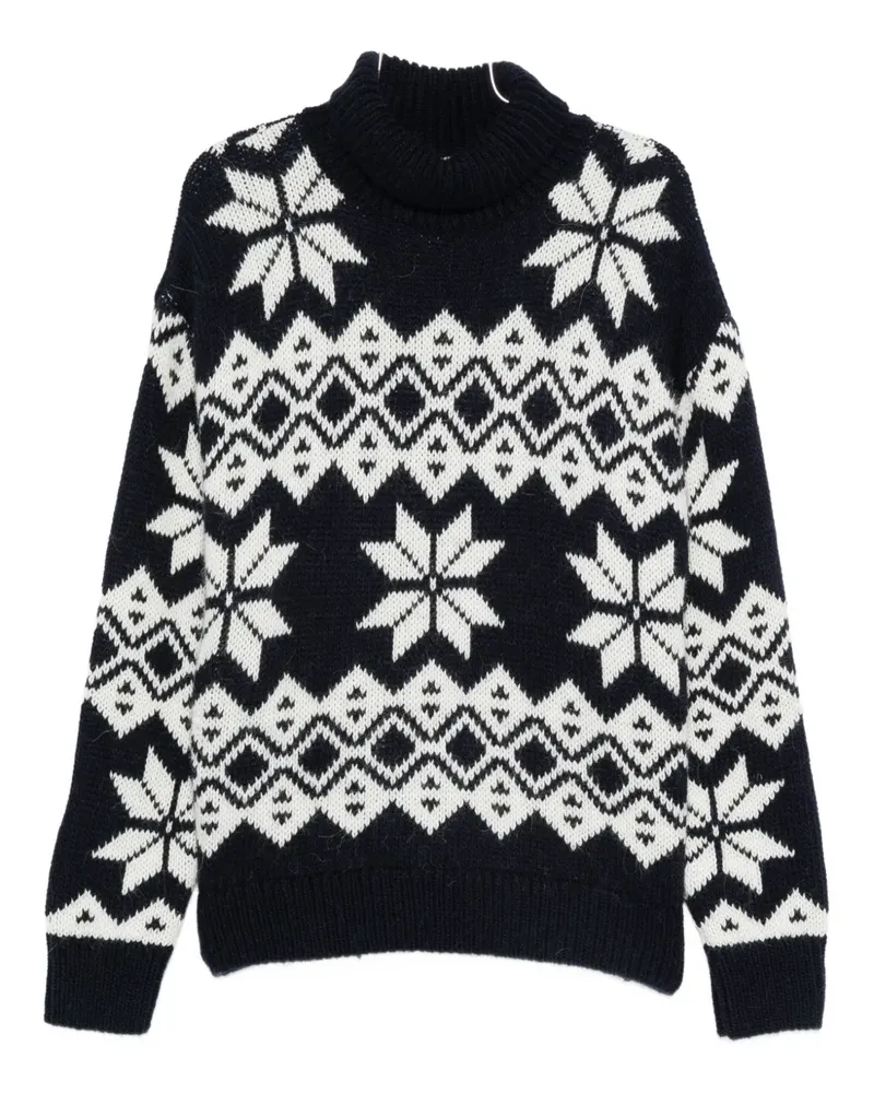 The New Society snowflake-embroidered sweatshirt - Blau Blau