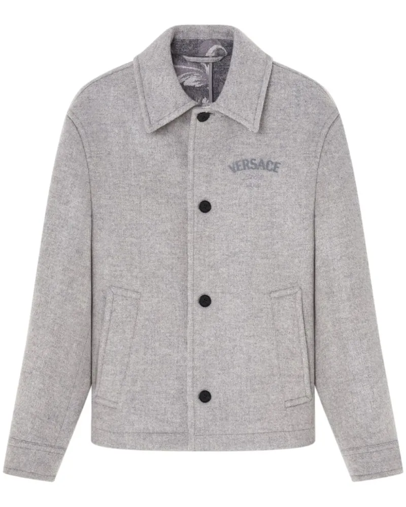 Versace Jacke aus Wollgemisch - Grau Grau