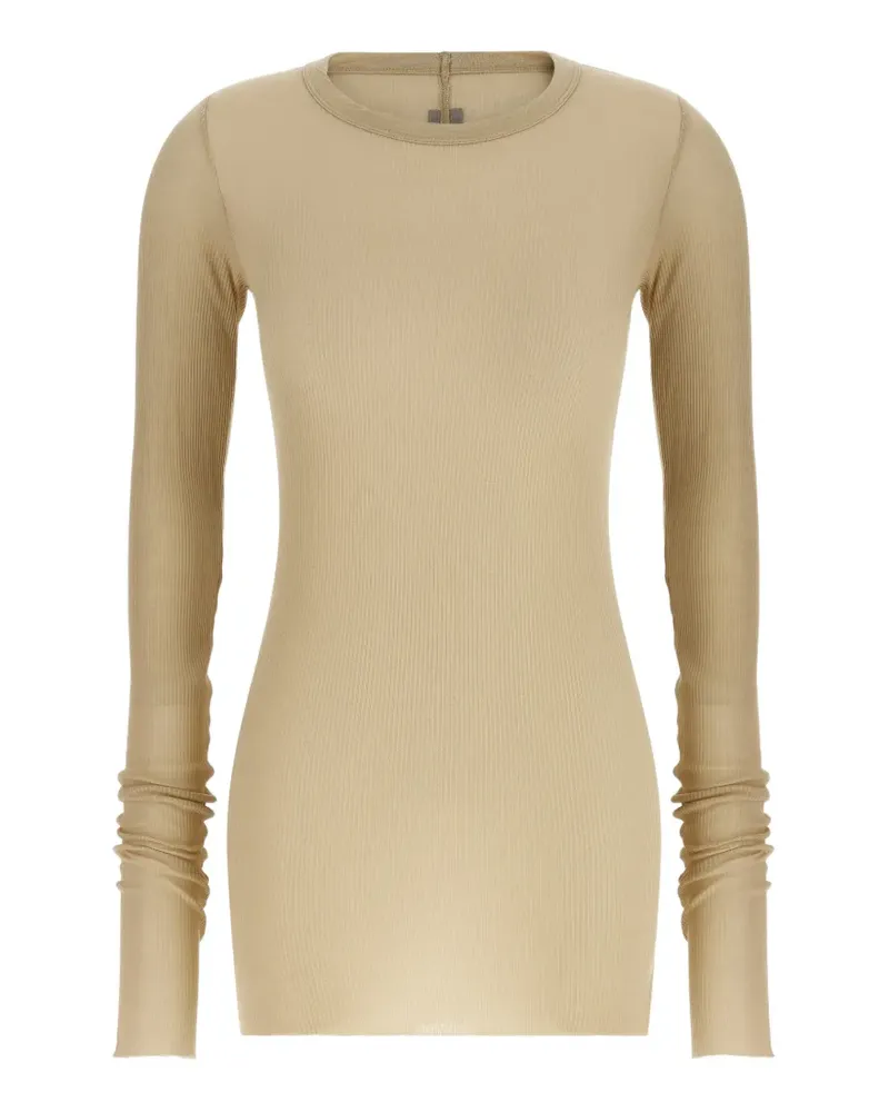 Rick Owens ribbed long-sleeve T-shirt - Nude Nude