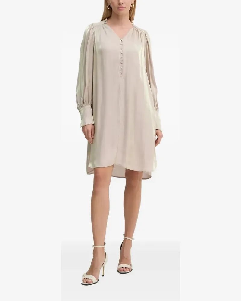 BRUUNS BAZAAR Minikleid mit V-Ausschnitt - Nude Nude