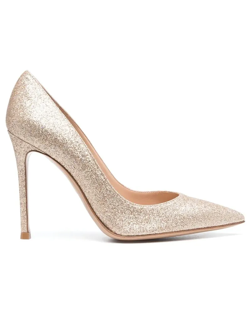 Gianvito Rossi Gianvito Pumps mit Glitter-Optik 105mm - Gold Gold