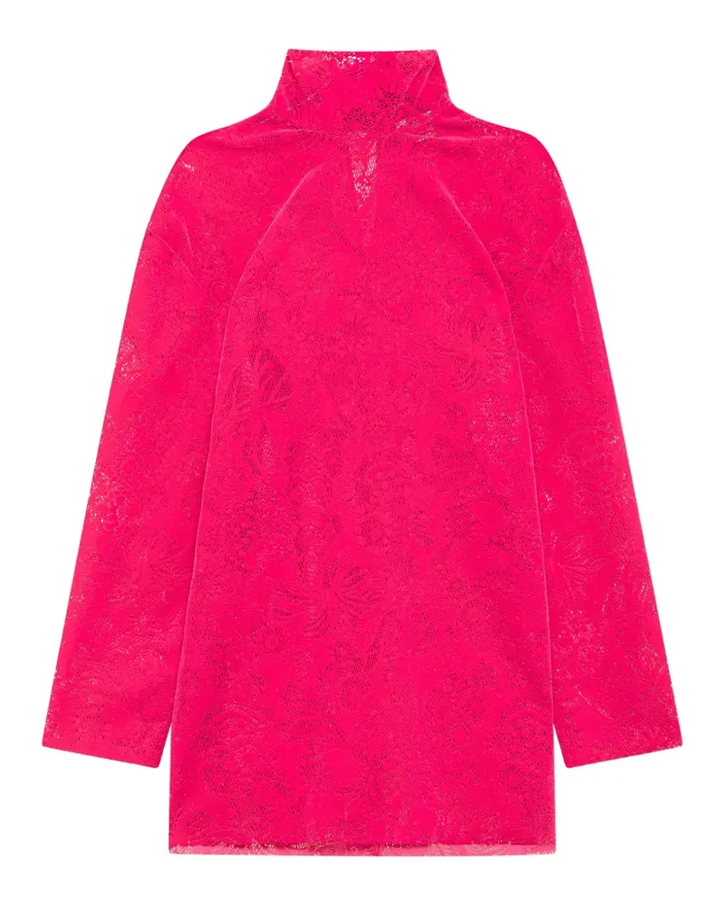 MSGM Minikleid mit Spitze und Schleife - Rosa Rosa