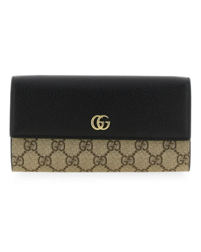 Gucci Zweifarbiges GG-Marmont Portemonnaie - Nude Nude