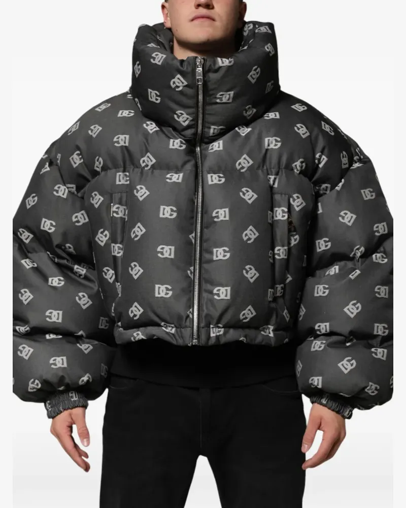 Dolce & Gabbana DG Monogram Jacke mit Logo-Print - Schwarz Schwarz