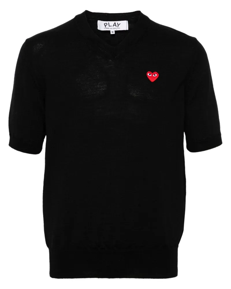 Comme des Garçons Pullover mit Herz-Patch - Schwarz Schwarz